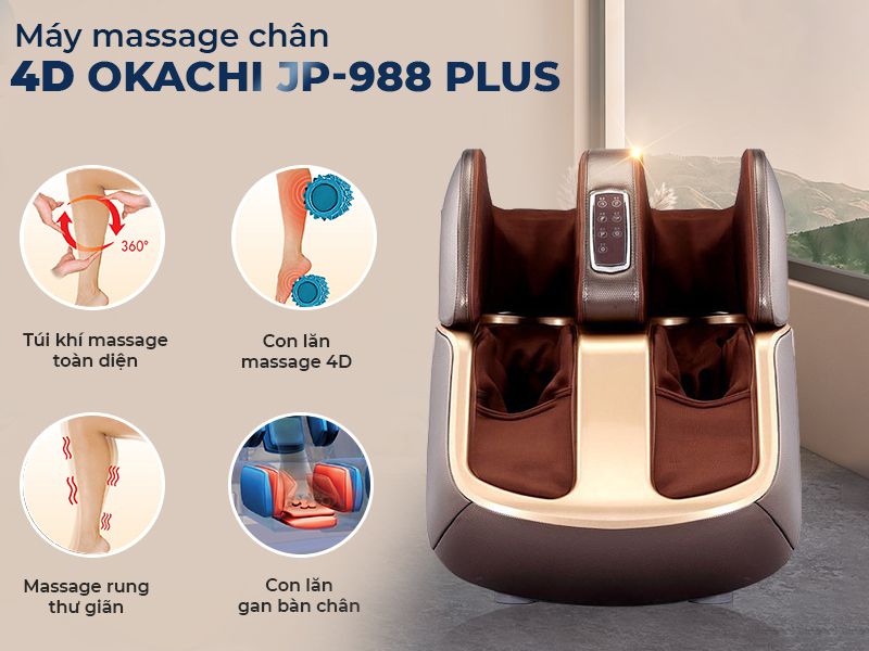 Máy massage chân thông minh 4D OKACHI JP-988 Plus