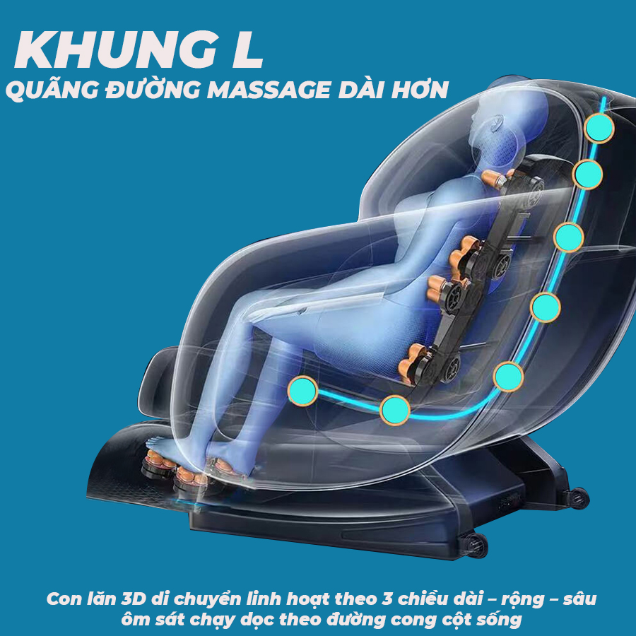 Ghế massage toàn thân OKACHI Luxury Star JP-i9 xanh