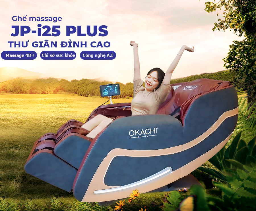 Ghế massage toàn thân Okachi Luxury star JPi25 plus