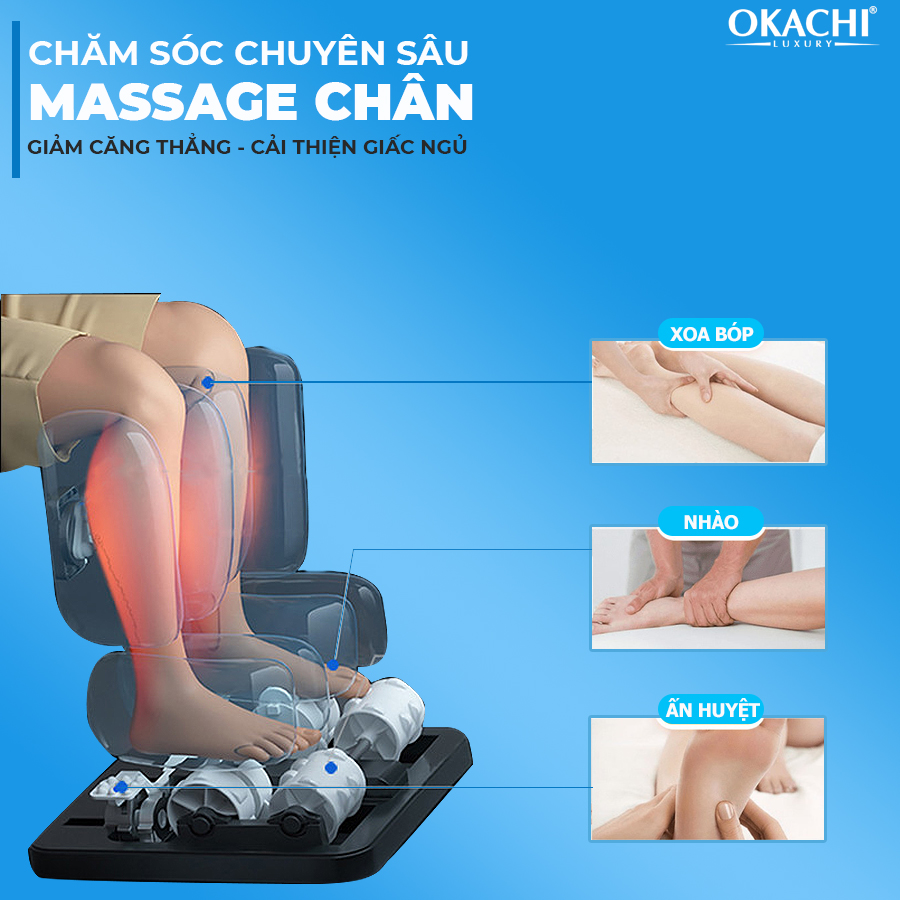 Ghế massage toàn thân OKACHI LUXURY Star JP-I10