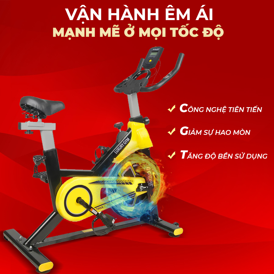 Xe đạp tập thể dục Califit Luxury CF-390A (màu Vàng)