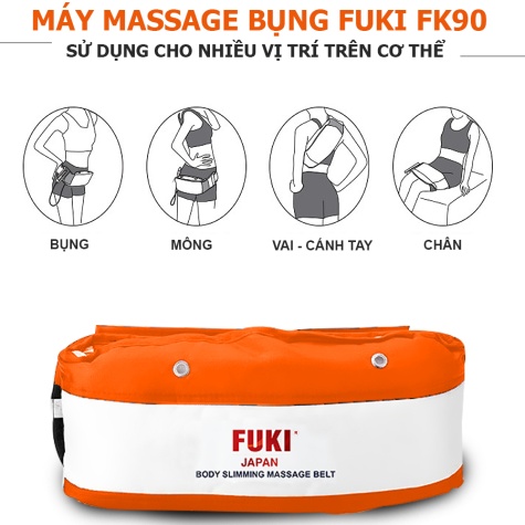 Máy massage bụng FUKI FK90 Vải Dù Siêu Bền dòng cao cấp (màu cam)2