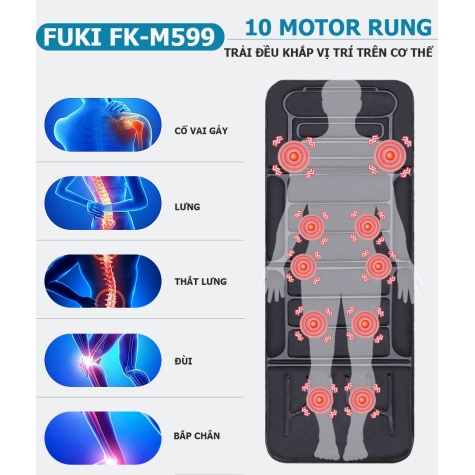 Nệm massage toàn thân Fuki Japan FK-M699 (dòng cao cấp)1