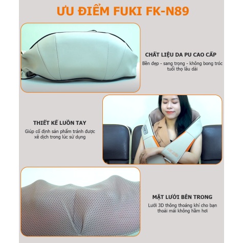 Máy massage vai lưng cổ Shiatsu FUKI FK-N895