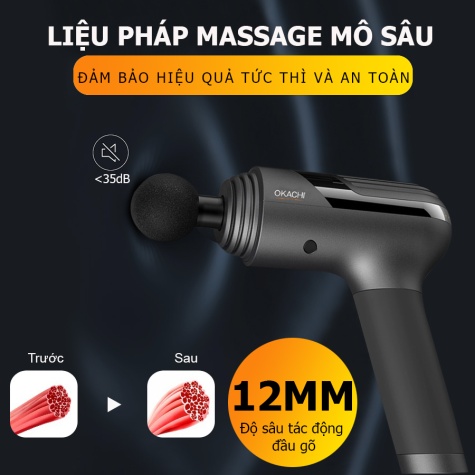 Súng massage toàn thân OKACHI LUXURY JP-i5 Pro (Viền đen)7