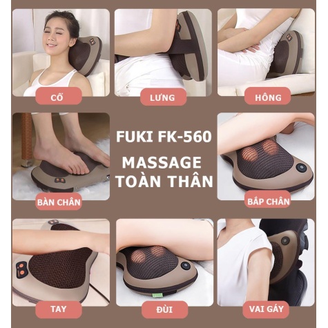 Gối massage hồng ngoại Fuki FK-560 (tuỳ chỉnh tốc độ)5
