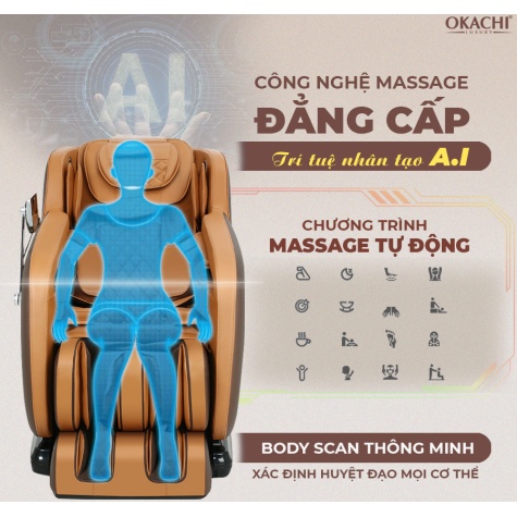 Ghế massage toàn thân OKACHI Luxury JP-I793