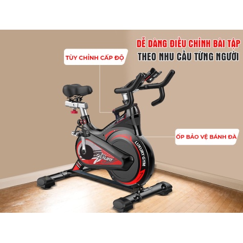 Xe đạp tập thể dục Califit Luxury CF-490A (Đen Đỏ)1